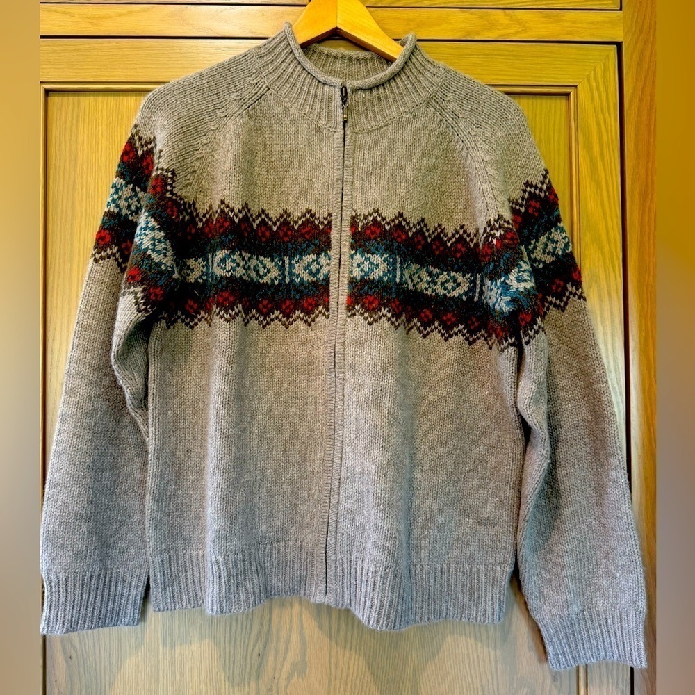 Vintage Evan Picone Angora Blend Zipper Cardigan / Jacket Sweater / xlarge